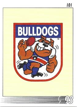 1993 Select AFL #101 Logo Back